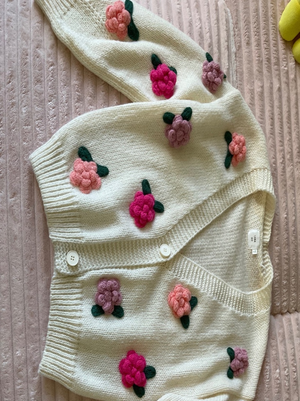 Luna Ivy floral knit cardigan